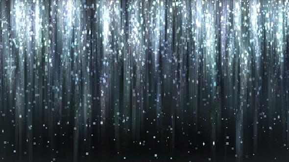 Abstract Dark Silver Square Particles Glitter Rain Background