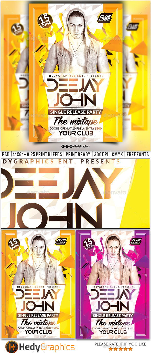 Guest Artist Flyer - Clubs & Parties Events