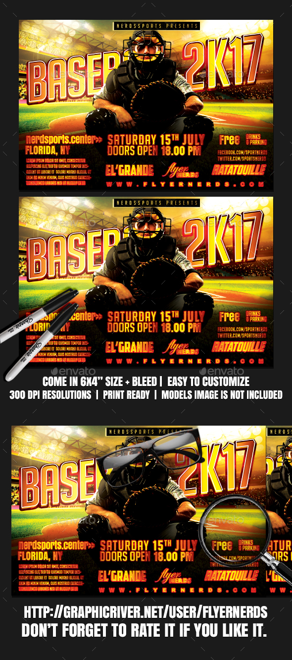 Baseball 2K17 Sports Flyer - Sports Events