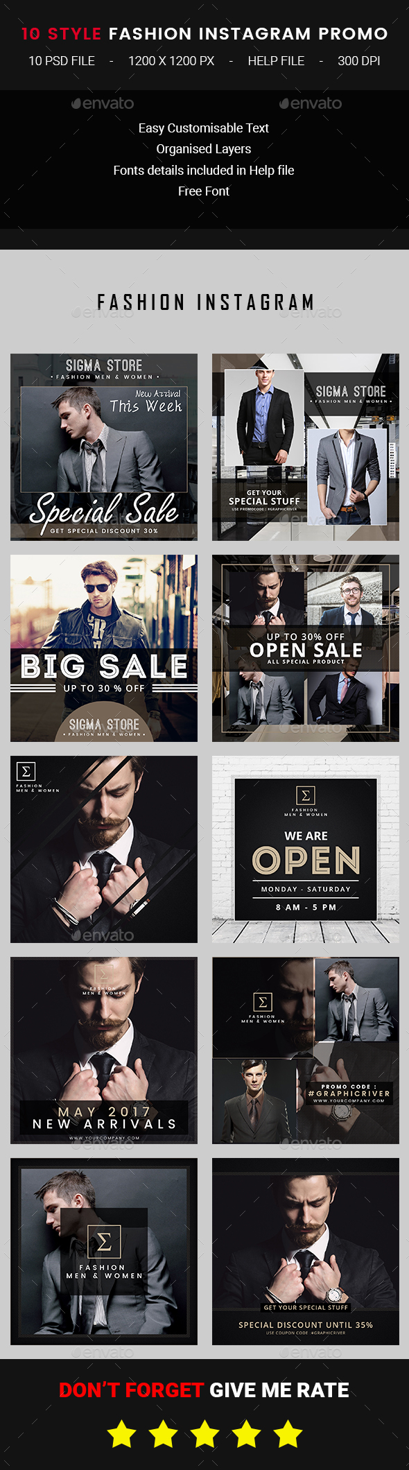 10 Instagram Fashion Post - Banners & Ads Web Elements