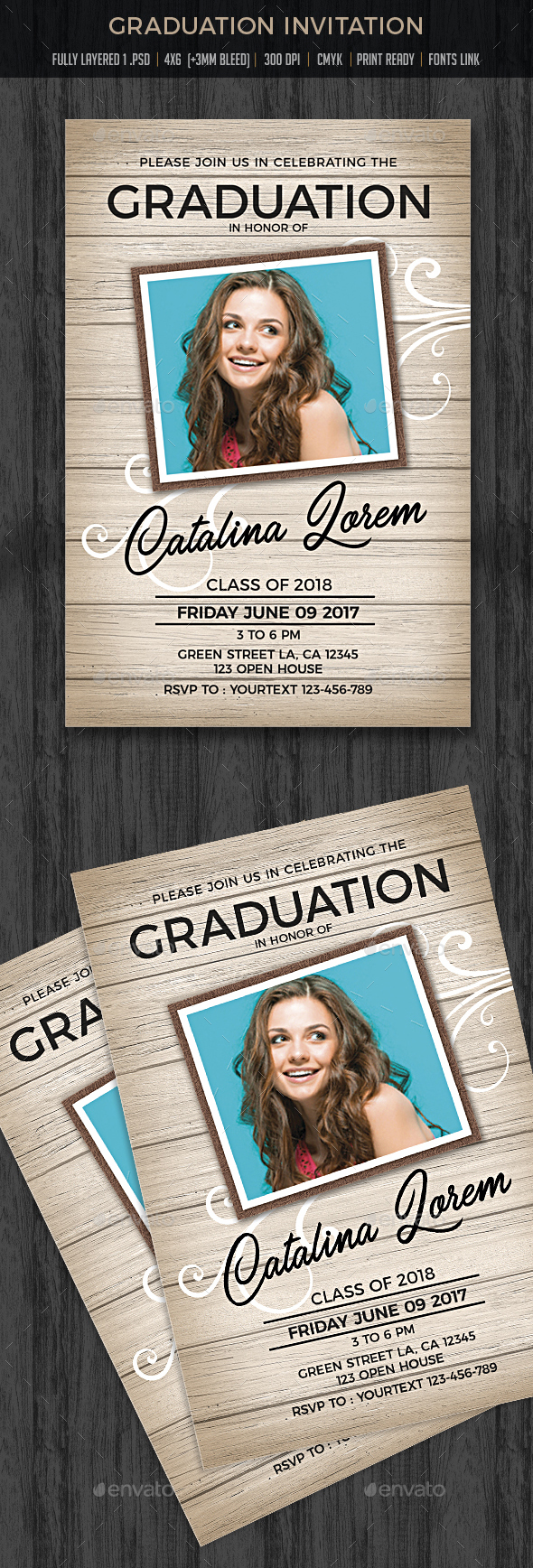 Graduation Party Invitation - Cards & Invites Print Templates