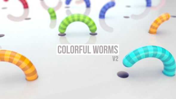 Colorful Worms Loop Background V2