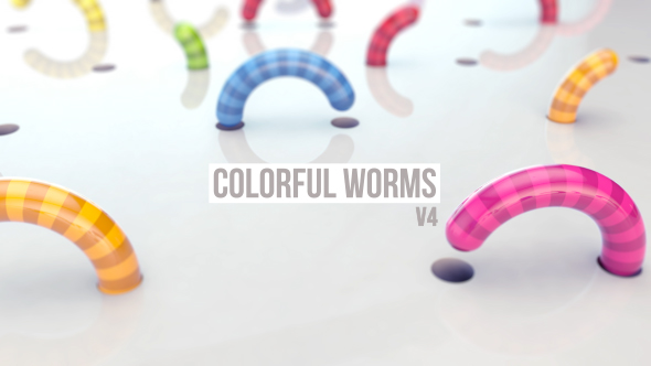 Colorful Worms Loop Background V4
