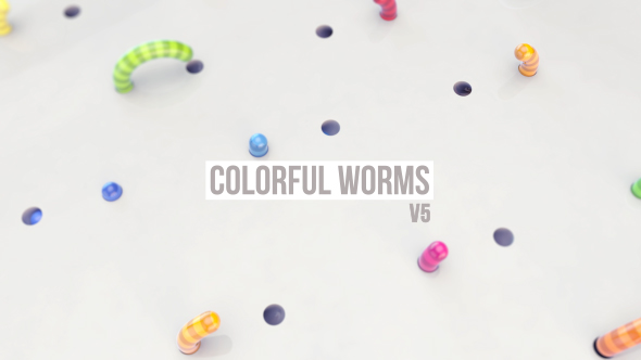 Colorful Worms Loop Background V5