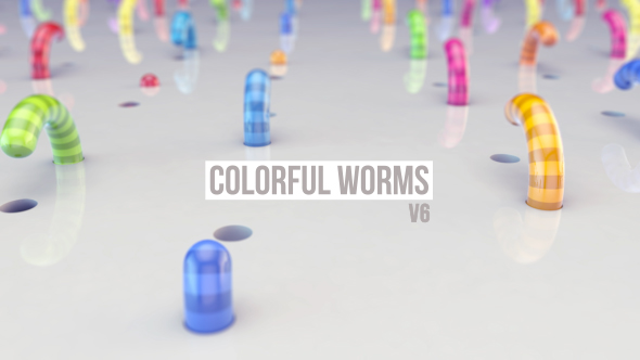Colorful Worms Loop Background V6