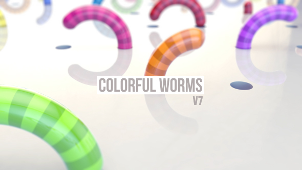 Colorful Worms Loop Background V7