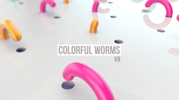 Colorful Worms Loop Background V8