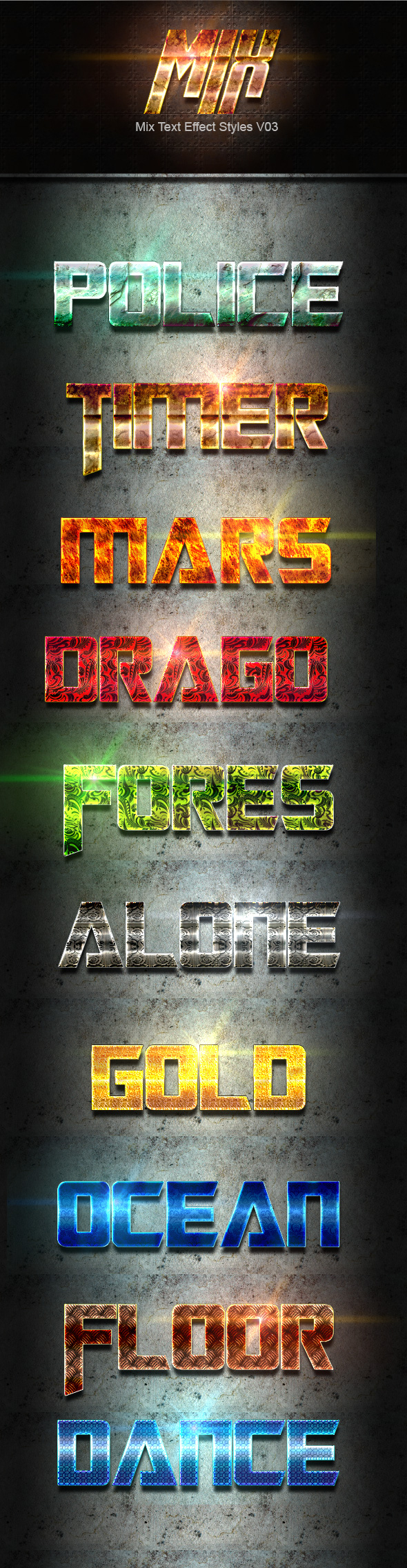 Mix Text Effect Styles V03 - Text Effects Styles