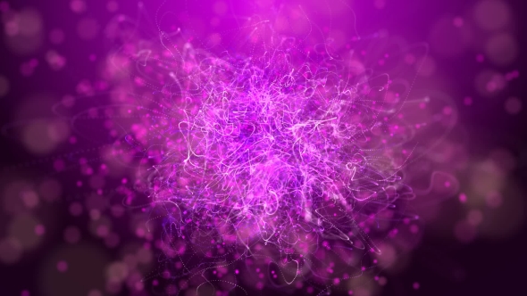 Purple Strings Particles Loop Background