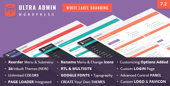 White label admin theme package for WordPress (3 in 1): (Ultra + Legacy + Material Admin) - 1
