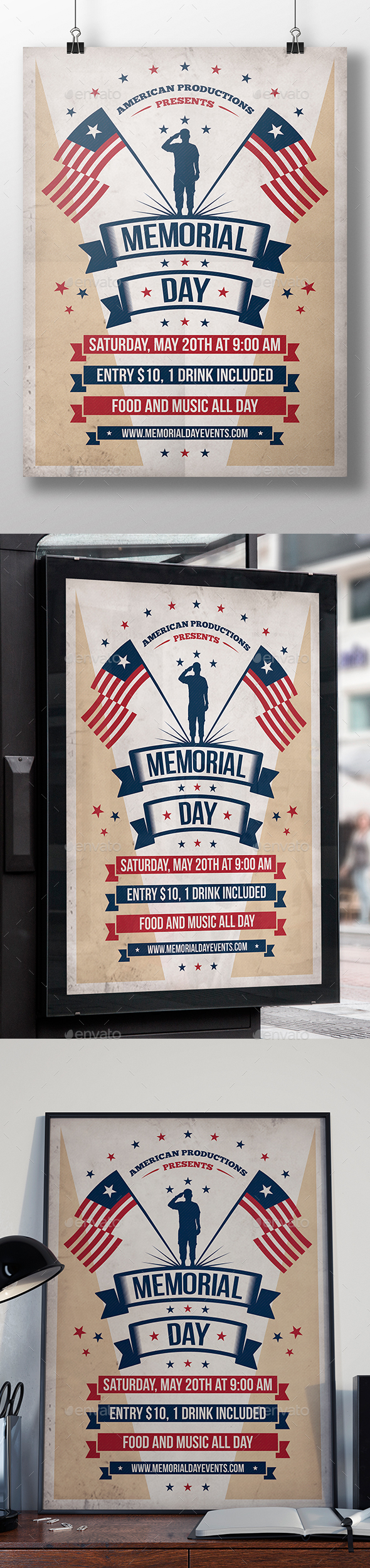 Memorial Day Event Flyer - Clubs & Parties Events