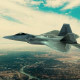 Jet Fighter - F-22 Raptor Performs Precision Aerial Maneuver Above City - VideoHive Item for Sale