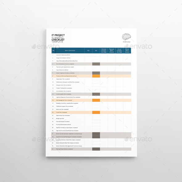 project checklist template