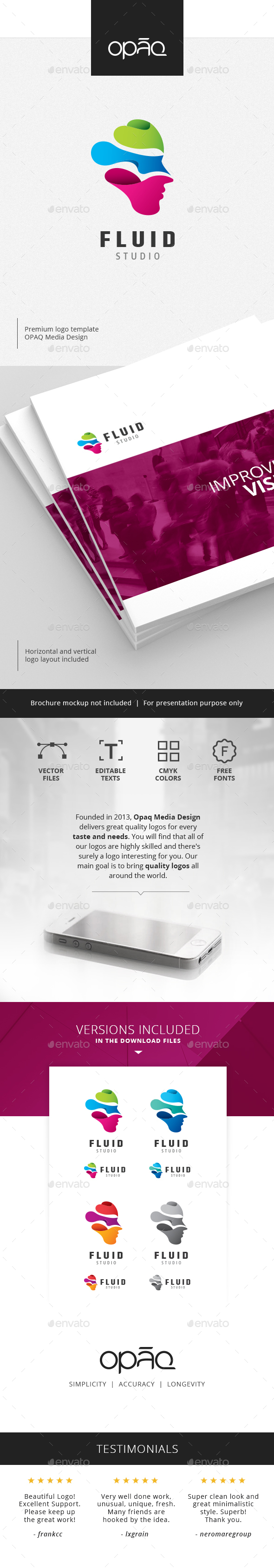 Fluid Human Mind Logo - Humans Logo Templates