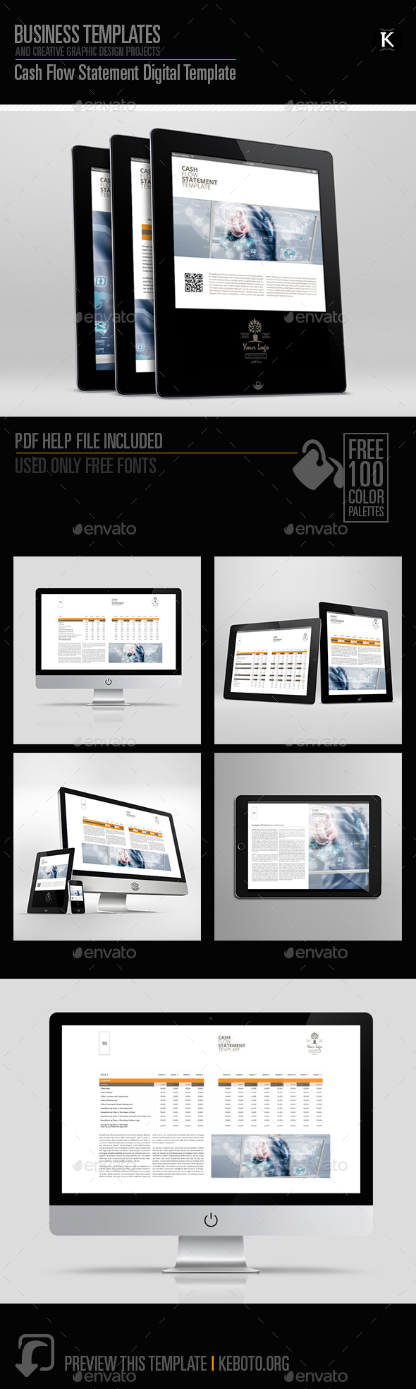 Cash Flow Statement Digital Template - ePublishing
