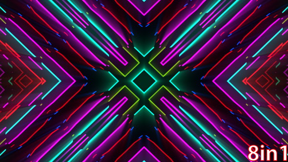 VJ Neon Background Lights