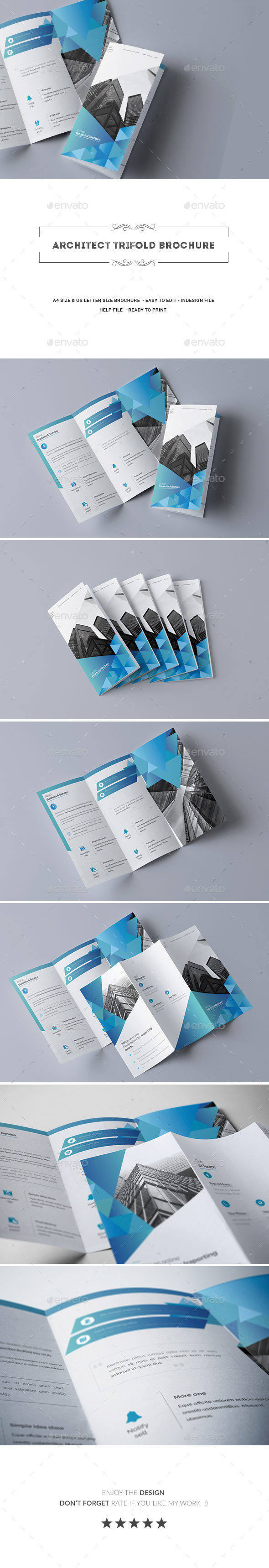 Architect Trifold Brochure - Brochures Print Templates