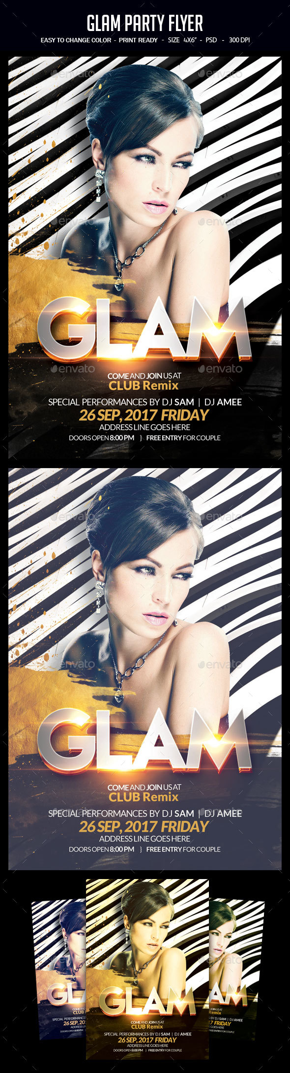 Glam Party Flyer - Clubs & Parties Events