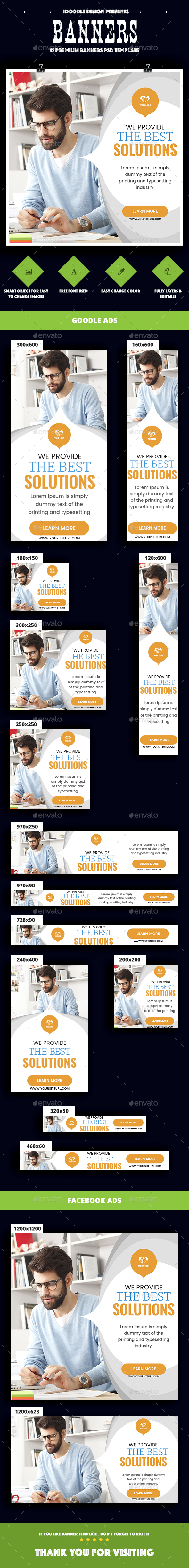 Multipurpose, Corporate, Business Banners Ad - Banners & Ads Web Elements