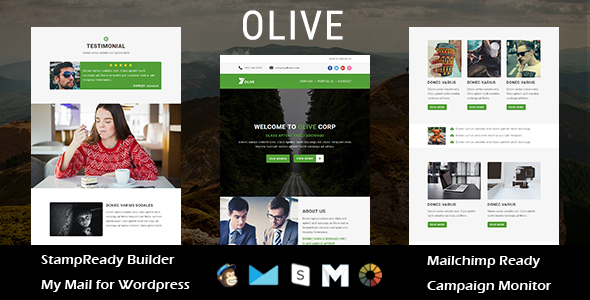 OLIVE - Multipurpose Responsive Email Template with Stampready Builder Access