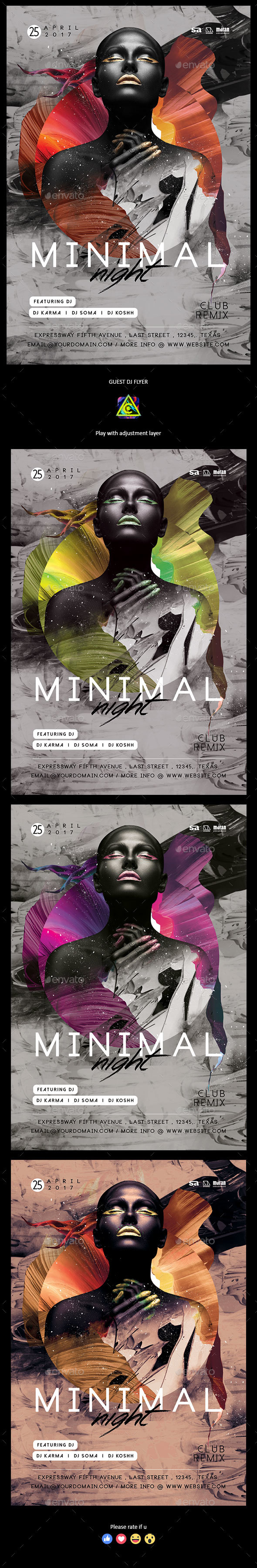 Minimal Party Flyer - Clubs & Parties Events