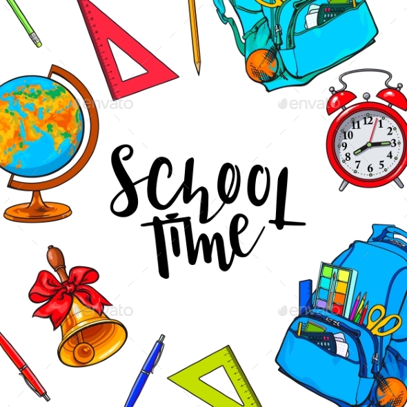 School Items Background - Miscellaneous Vectors