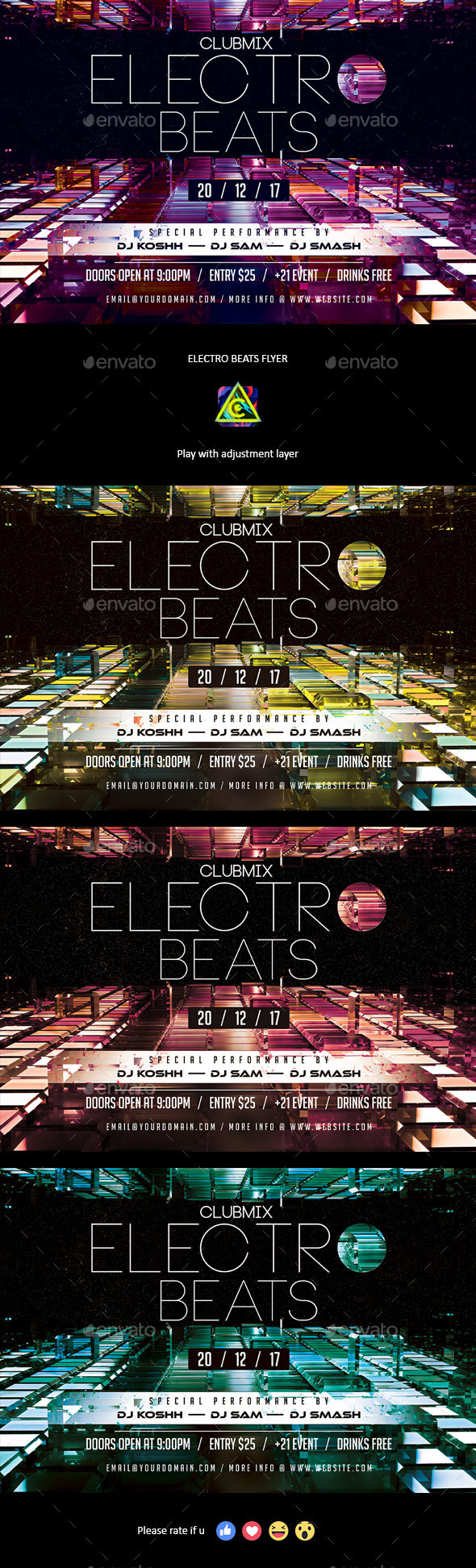 Electro Beats Flyer - Clubs & Parties Events