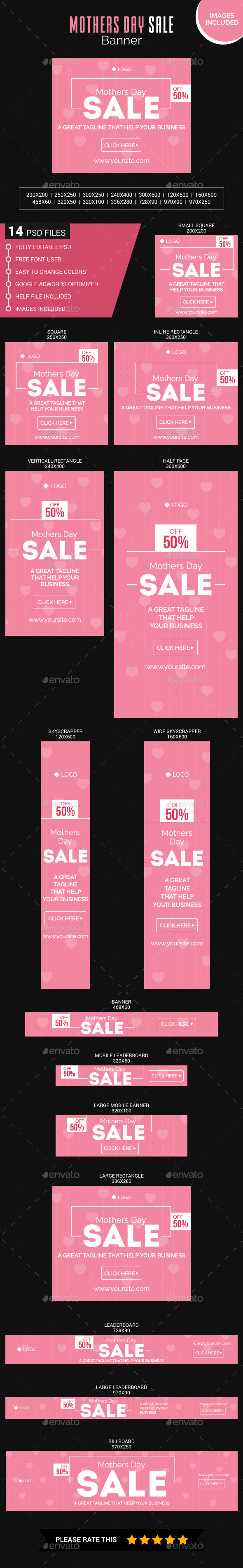 Mothers Day Sale - Banners & Ads Web Elements