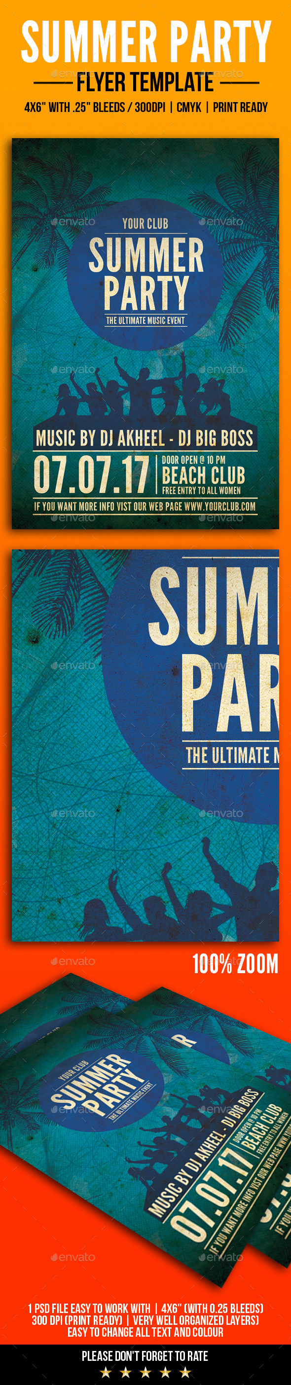 Summer Party - Events Flyers