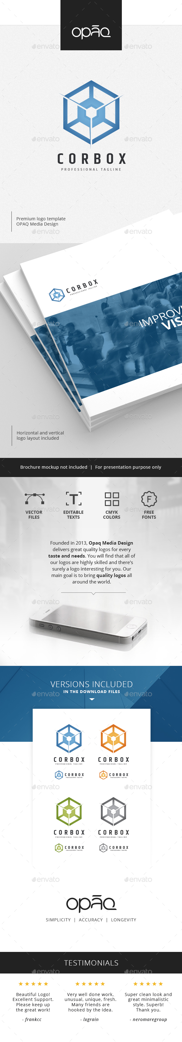Cube Box Core Logo - Abstract Logo Templates