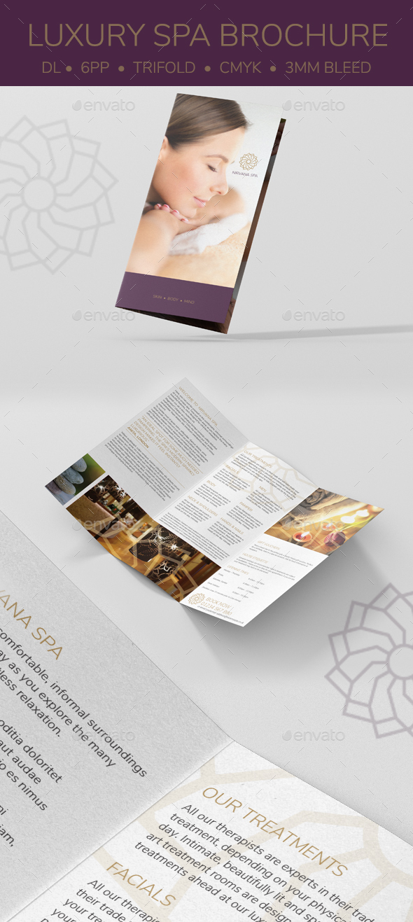 Luxury Spa DL Brochure - Brochures Print Templates