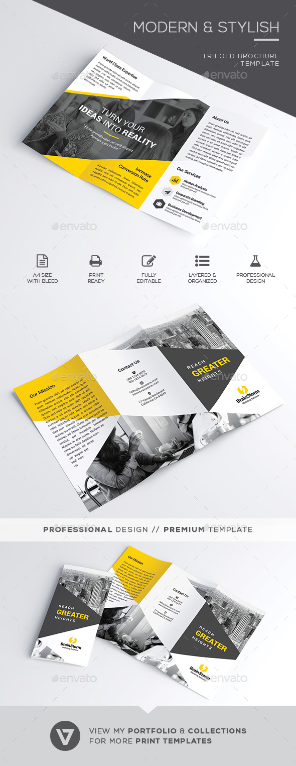 Trifold Brochure Template - Corporate Brochures