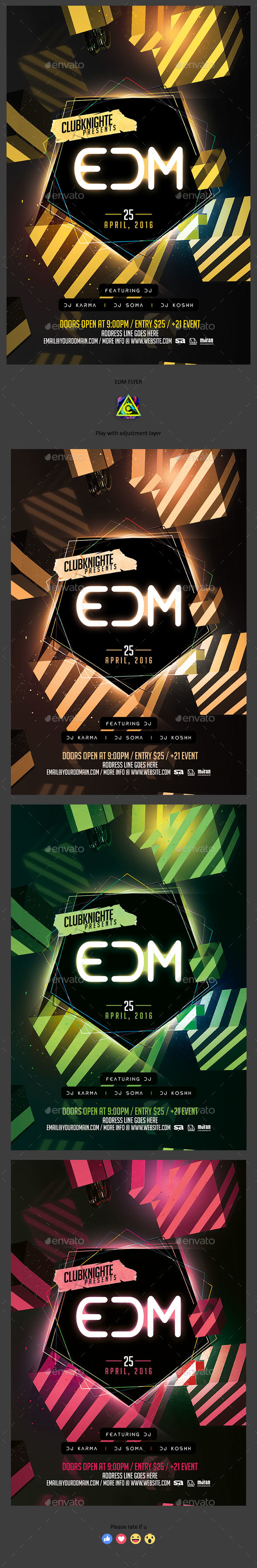 EDM Night Flyer - Clubs & Parties Events