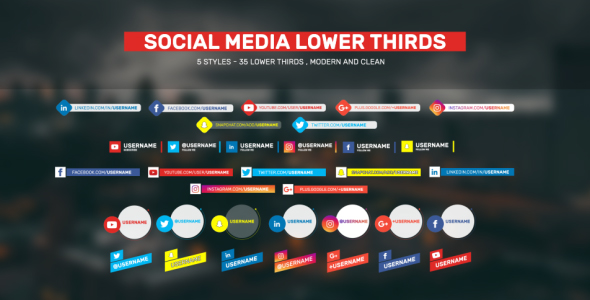 Social Lower Thirds - VideoHive 19892660