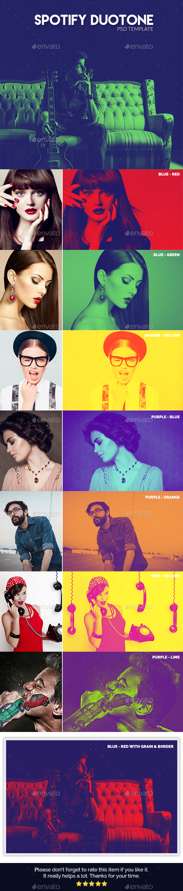 Spotify Duotone Template - Urban Photo Templates