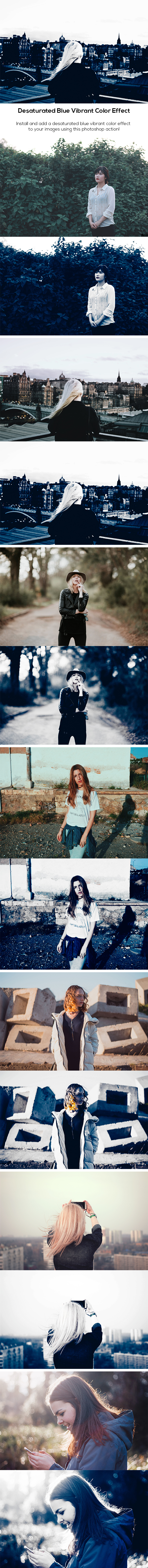 Desaturated Blue Vibrant Color Effect - Photo Effects Actions