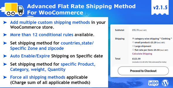 Advance Flat Rate Shipping Method For WooCommerce - CodeCanyon Item for Sale