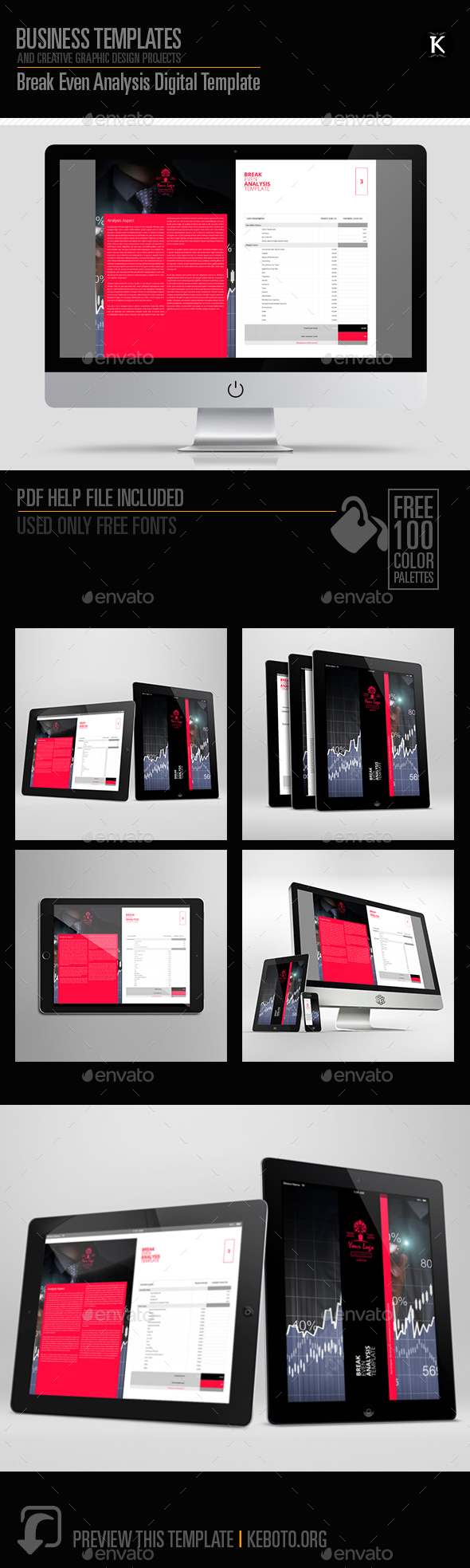 Break Even Analysis Digital Template - ePublishing