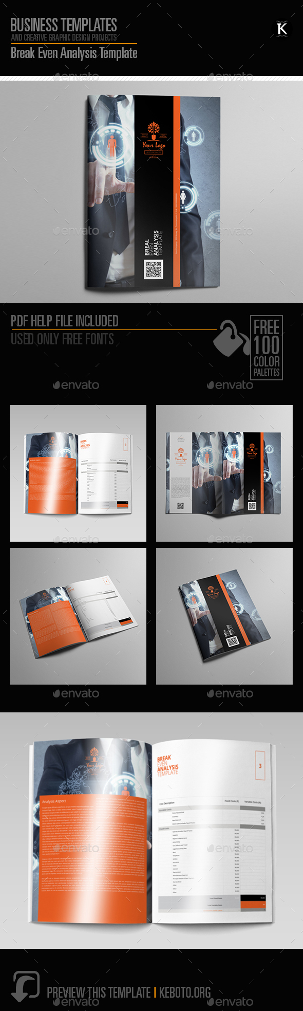 Break Even Analysis Template - Miscellaneous Print Templates