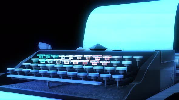 Glitchy Digital Typewriter 4k