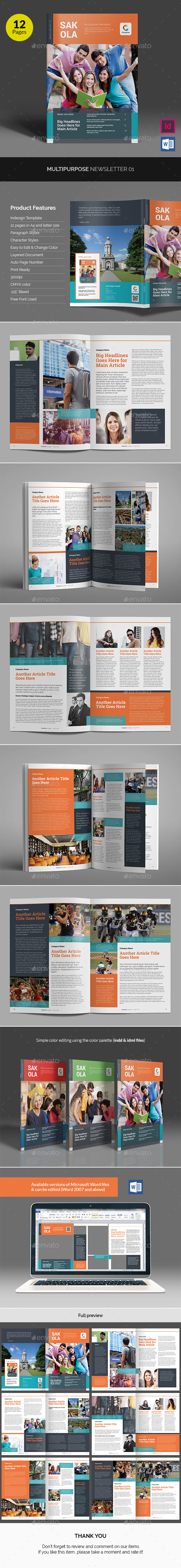 Multipurpose Newsletter v01 - Newsletters Print Templates