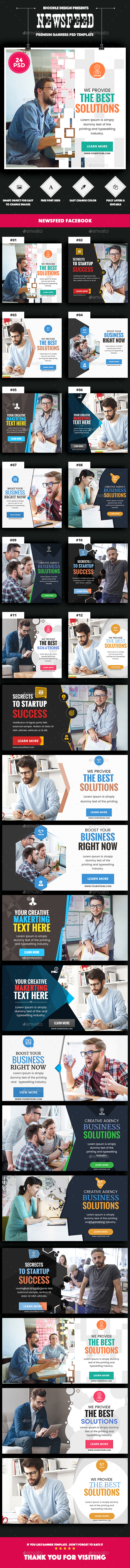 NewsFeed Multipurpose, Business, Startup Banners Ad - Banners & Ads Web Elements