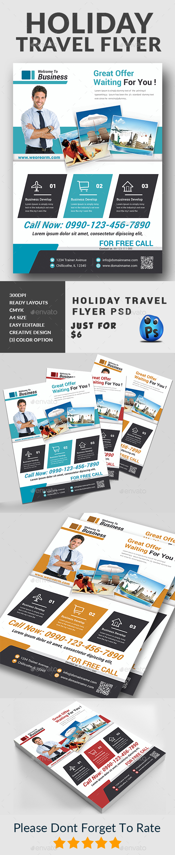 Holiday Travel Flyer Templates - Corporate Flyers