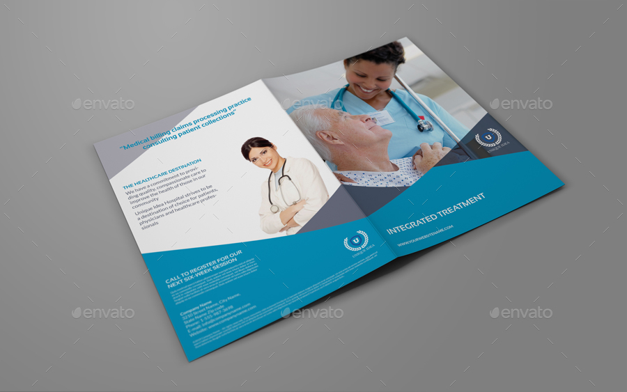 Medical Care Bi-Fold Brochure Template, Print Templates | GraphicRiver