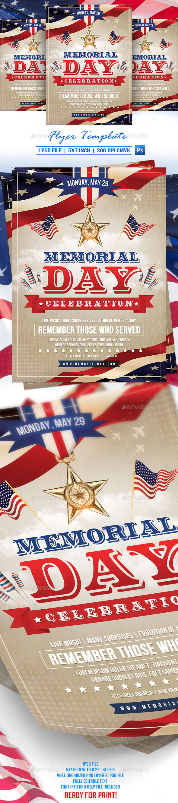 Memorial Day Flyer Template - Events Flyers