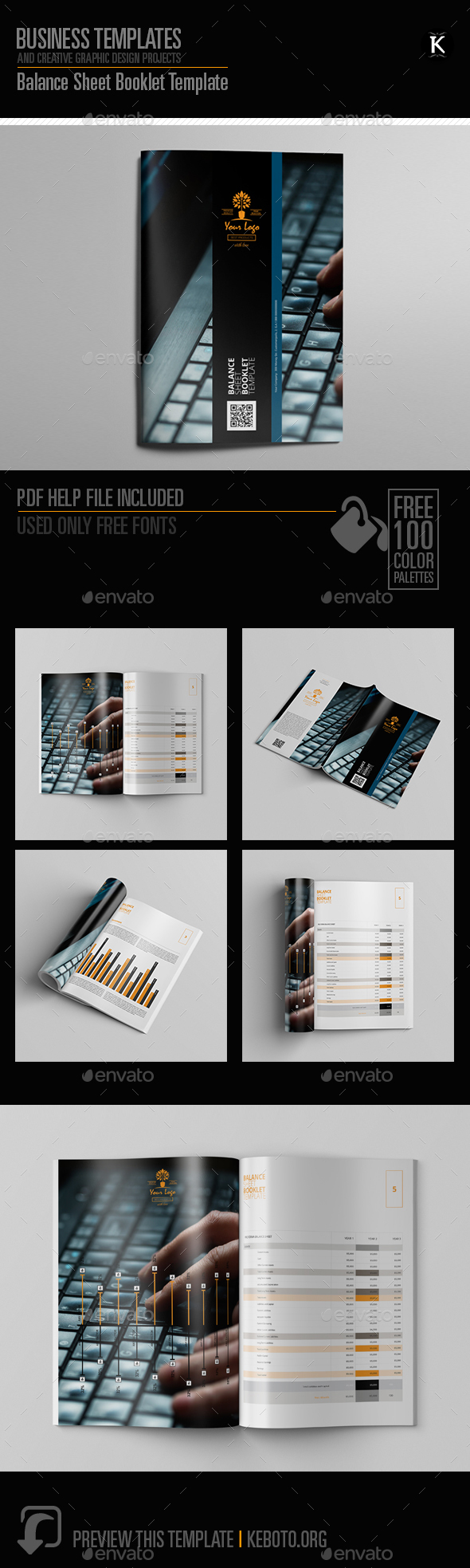 Balance Sheet Booklet Template - Miscellaneous Print Templates