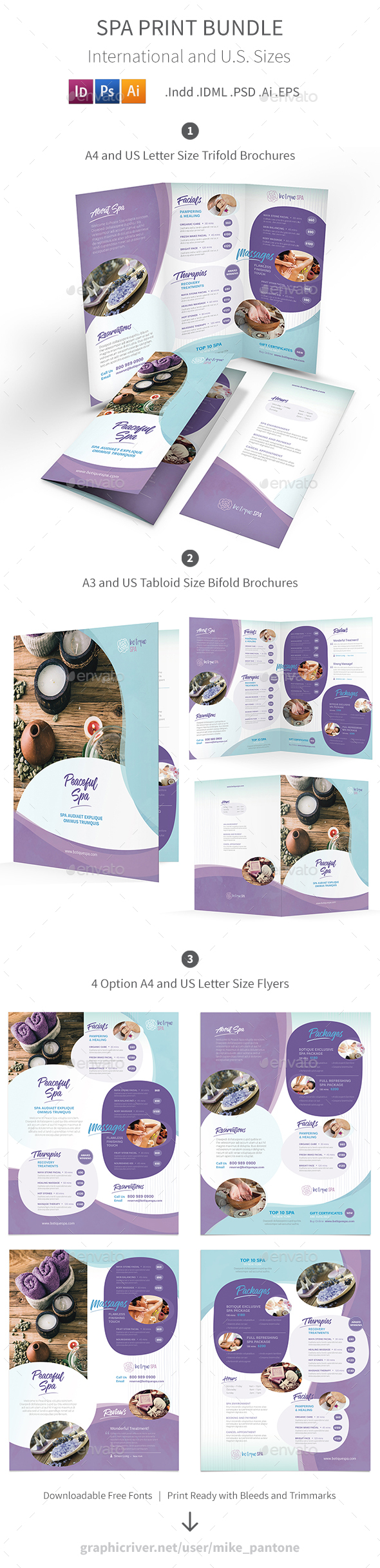 Spa Print Bundle 8 - Informational Brochures