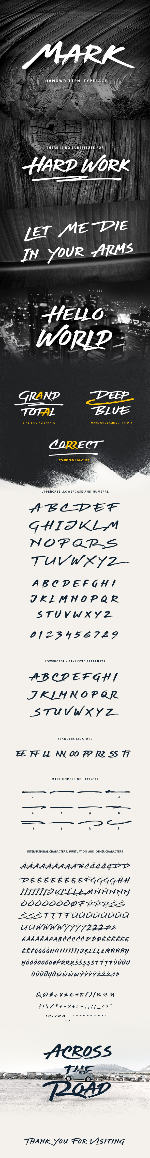 Mark Handwritten Graffiti Font - Handwriting Fonts