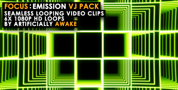 Focus - Emission. Seamless VJ Loop Pack