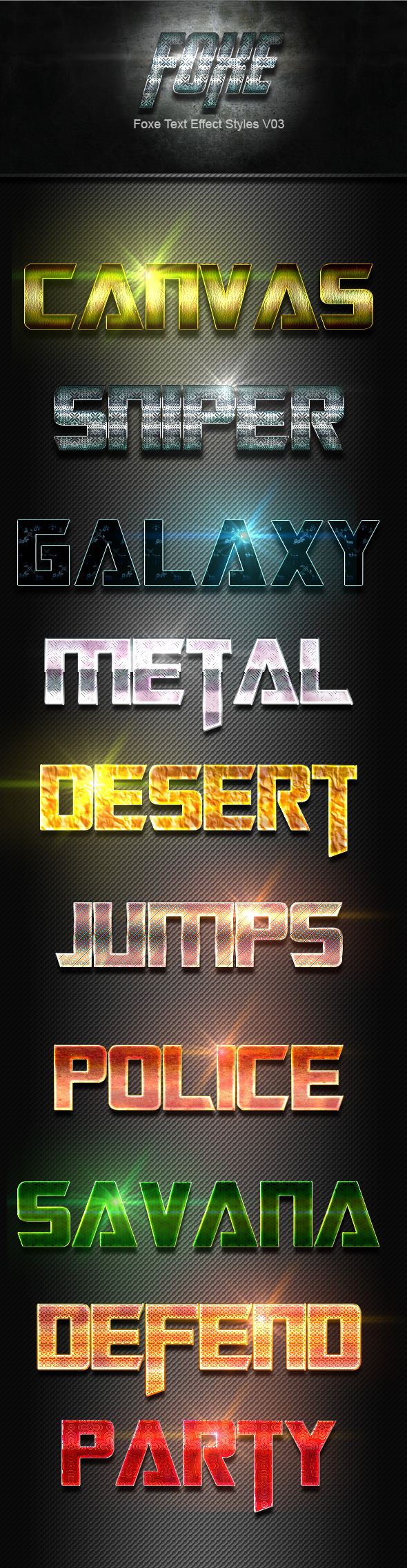 Foxe Text Effect Styles V03 - Text Effects Styles